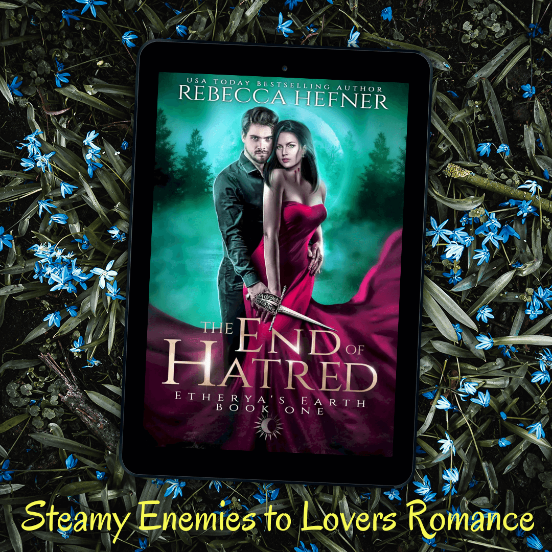 The End of Hatred cover image. Steamy enemies to lovers fantasy romance and romantasy.